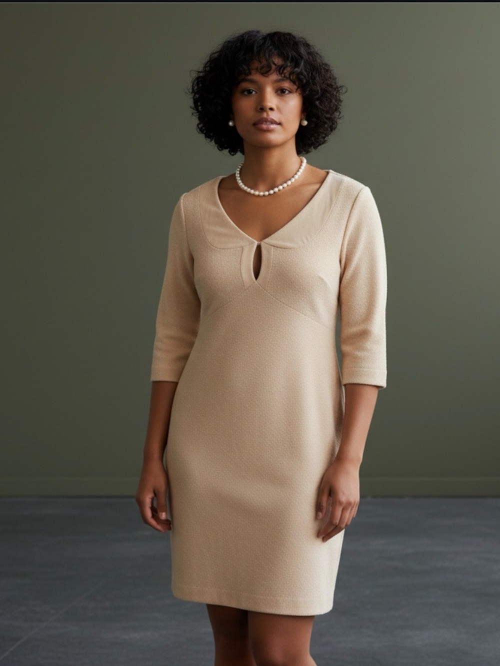 SITA MURT Dress. Linen/Cotton Belle du Jour-Gorgeous lines. Barcelona. Rare Find